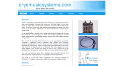Desktop Screenshot of cryomusicsystems.com
