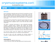 Tablet Screenshot of cryomusicsystems.com